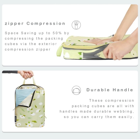 Ultralight Compression Packing Cubes Organizer for Travel Luggage 6 Set … - Picture 5 of 9